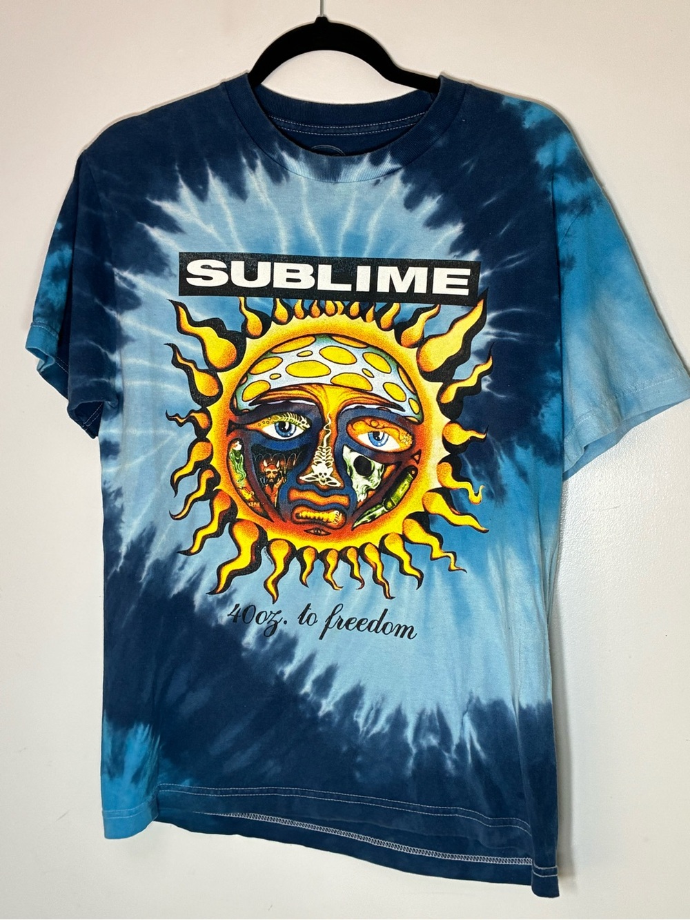 Sublime 40oz to Freedom 420 Sun Skull Graphic Tee Medium